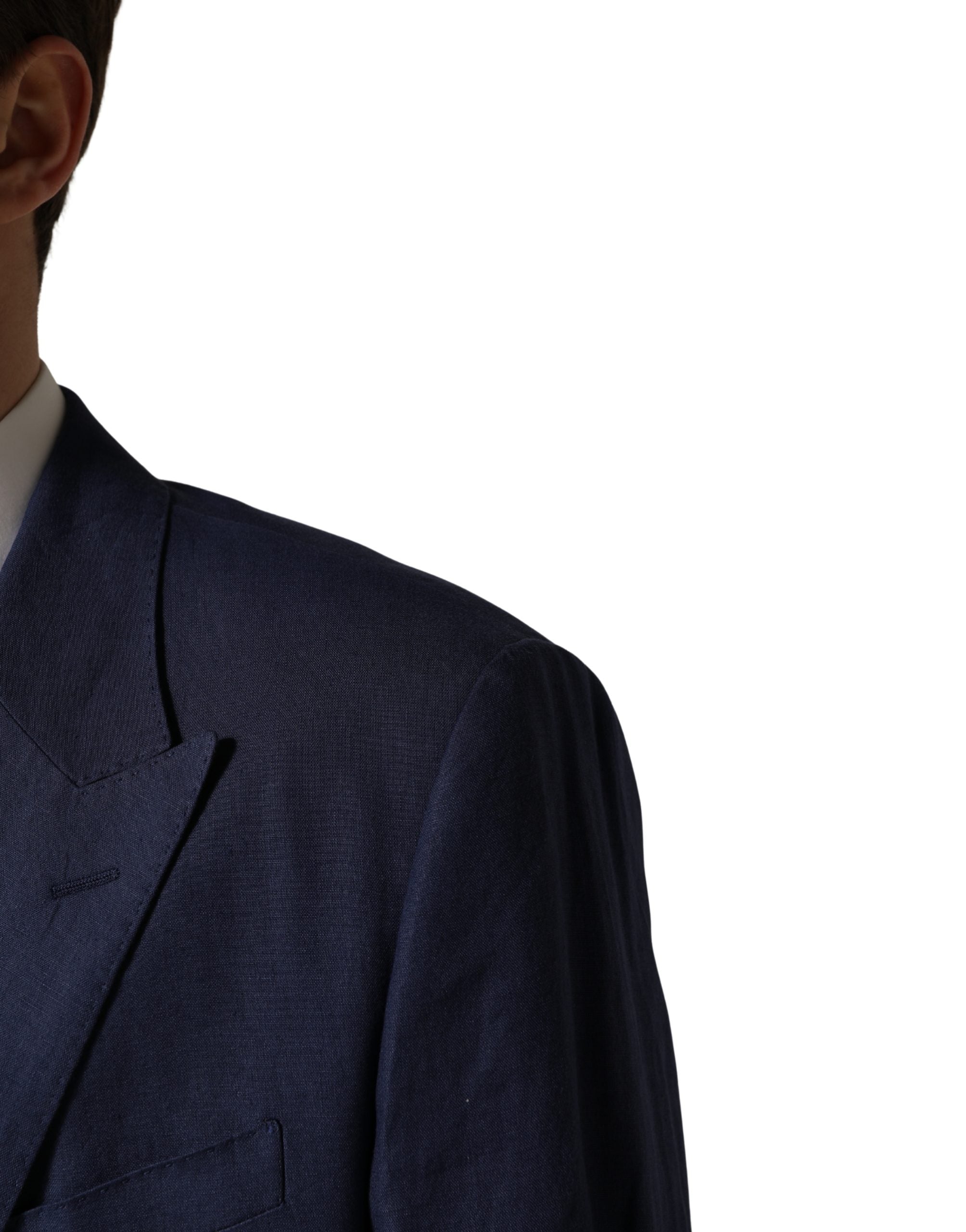 Blue Single Breasted 2 Button Suit Jacket