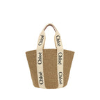 Beige Raffia Shoulder Bag