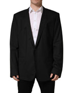 Black Single Breasted 2 Button Suit Jacket