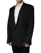Black Single Breasted 2 Button Suit Jacket