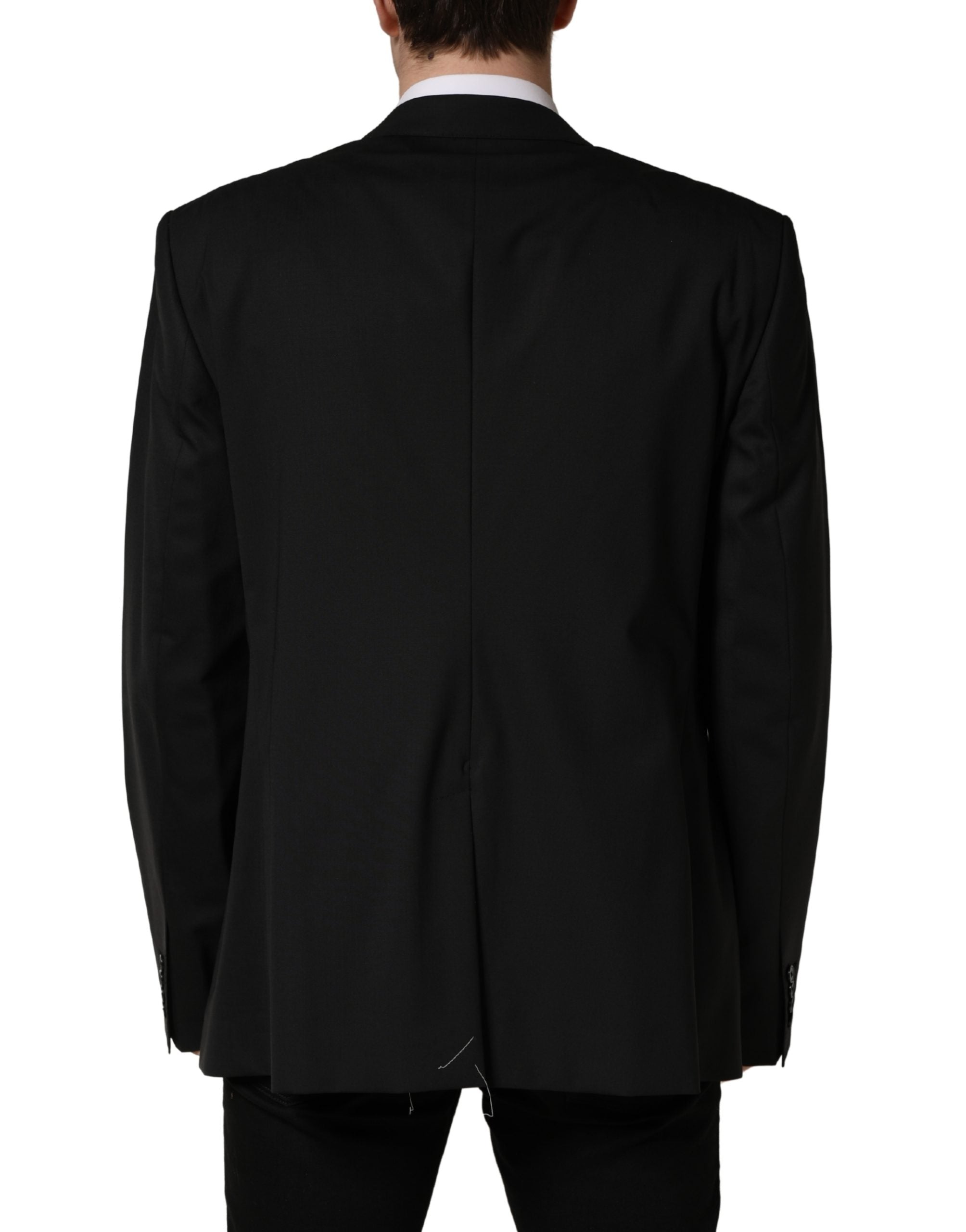 Black Single Breasted 2 Button Suit Jacket