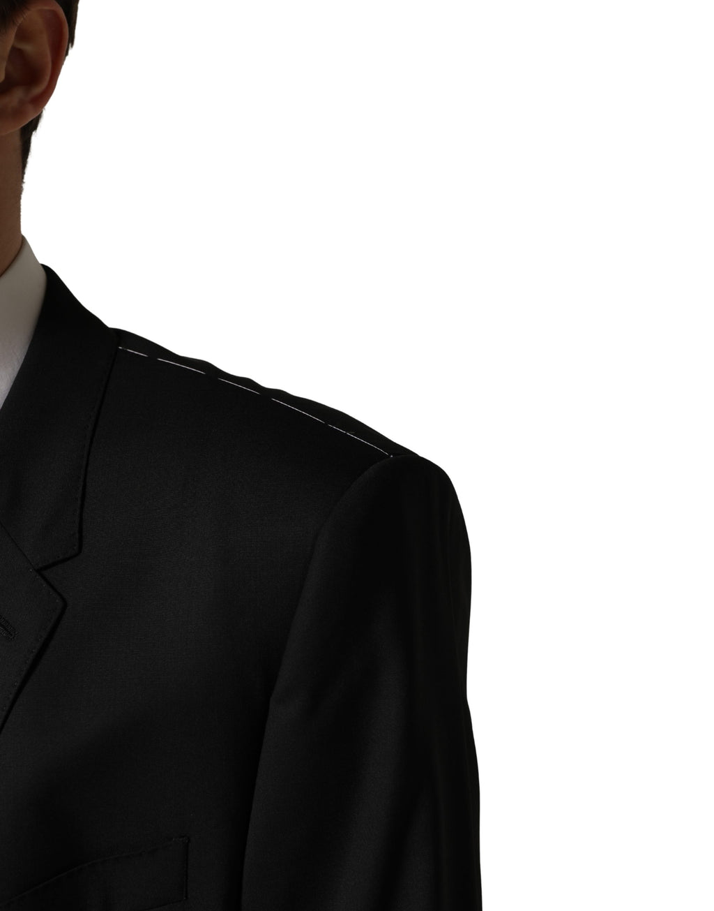 Black Single Breasted 2 Button Suit Jacket