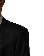 Black Single Breasted 2 Button Suit Jacket