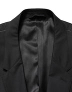 Black Single Breasted 2 Button Suit Jacket