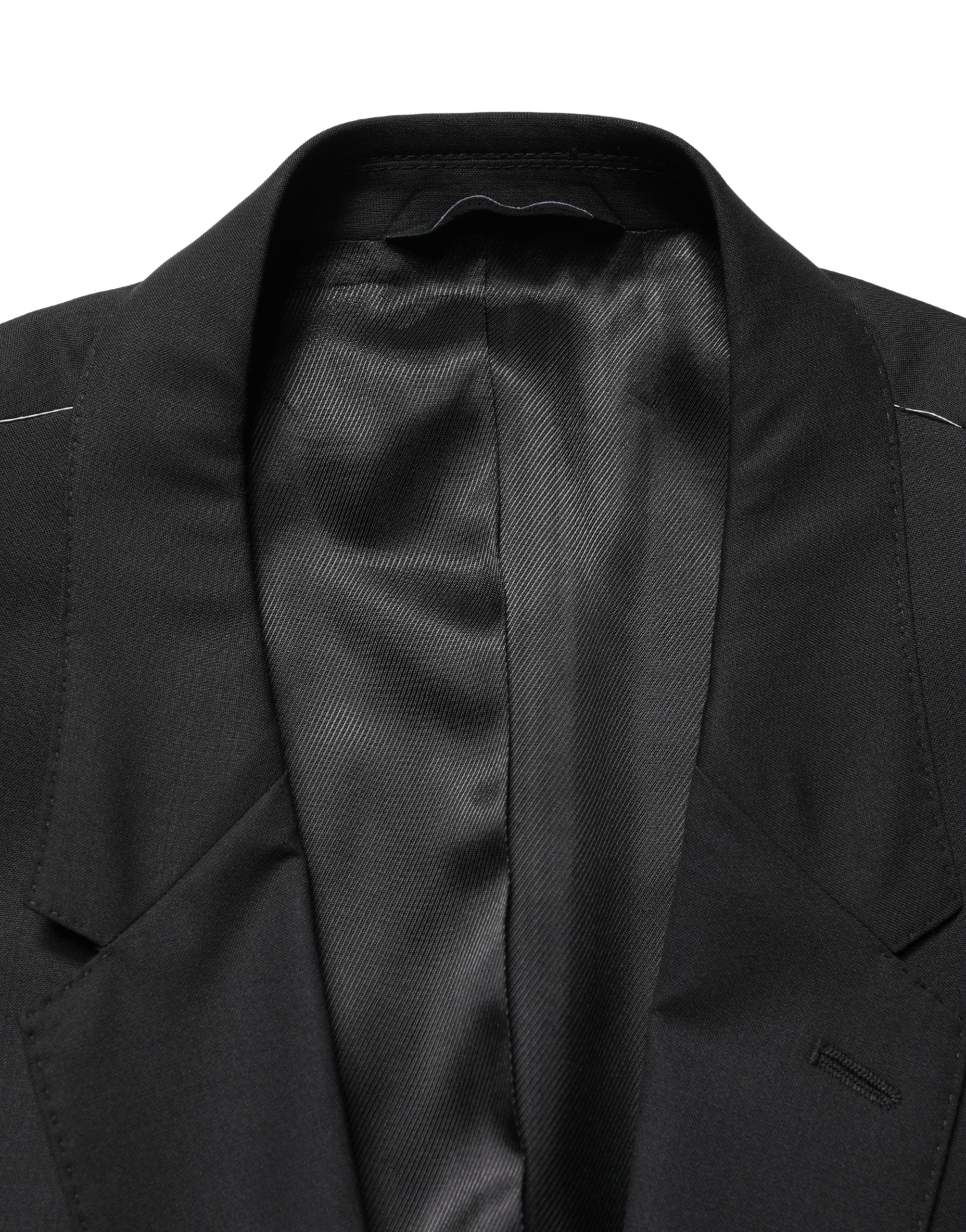 Black Single Breasted 2 Button Suit Jacket