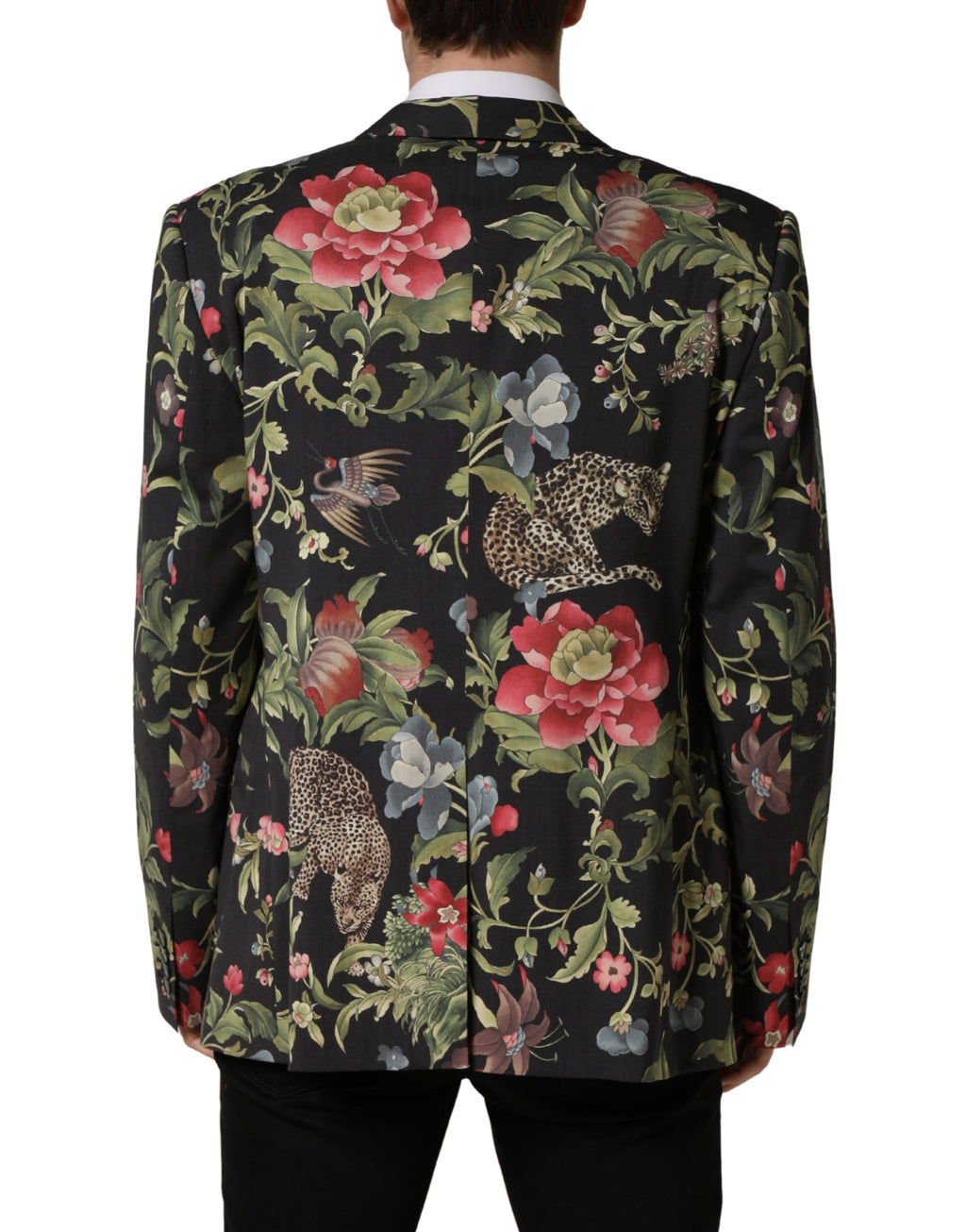 Multicolor Floral Leopard 1 Button Men Suit Jacket