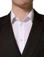 Dark Violet Wool Double Breasted Suit Jacket