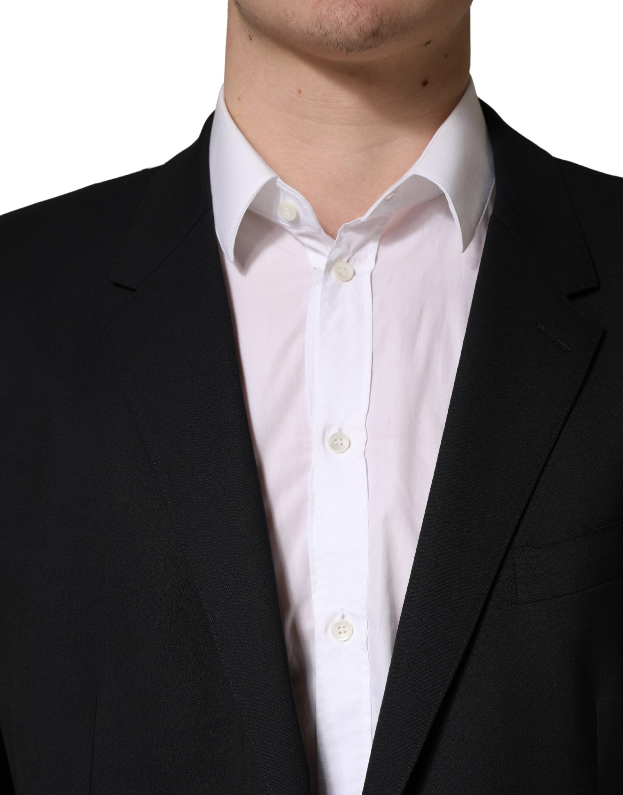 Blue Single Breasted 2 Button Suit Jacket