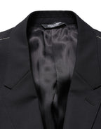 Blue Single Breasted 2 Button Suit Jacket