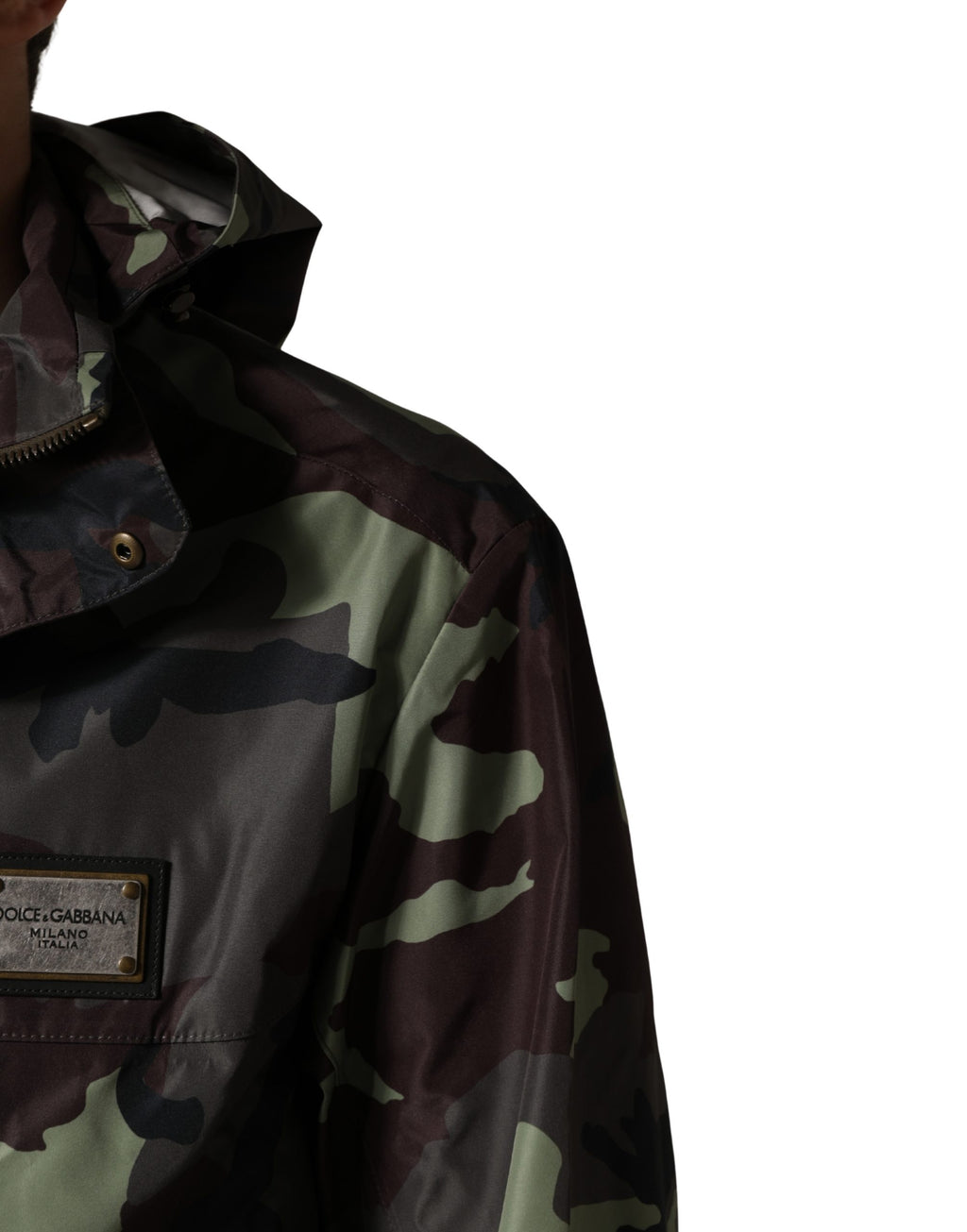 Multicolor Camouflage Hooded Bomber Jacket