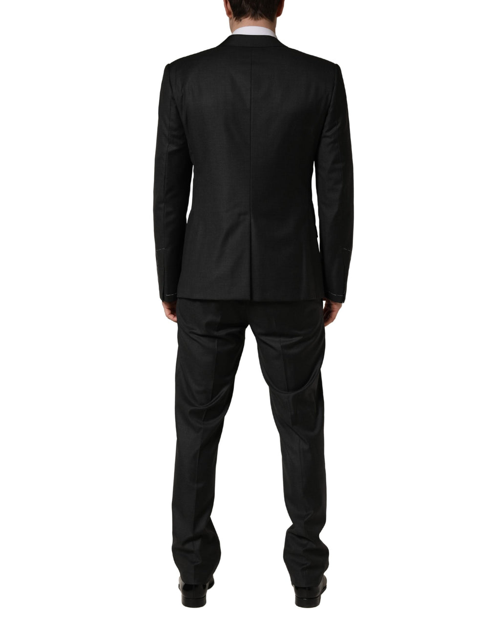 Black Wool Slim Fit Formal 3 Piece Men Suit