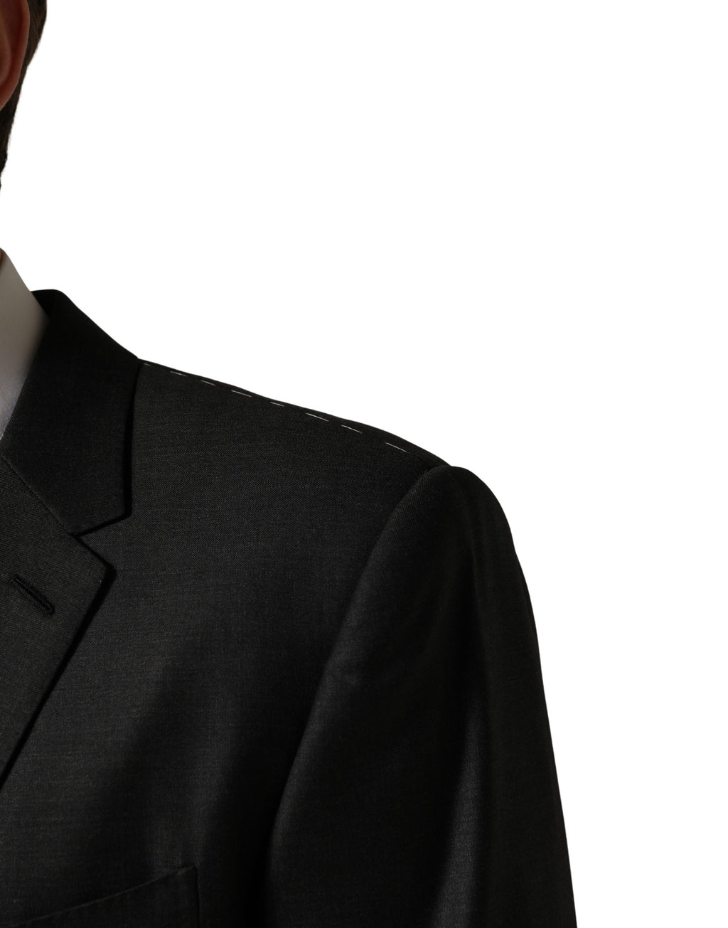 Black Wool 2 Buttons Formal 3 Piece Men Suit