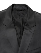 Black Wool 2 Buttons Formal 2 Piece Suit