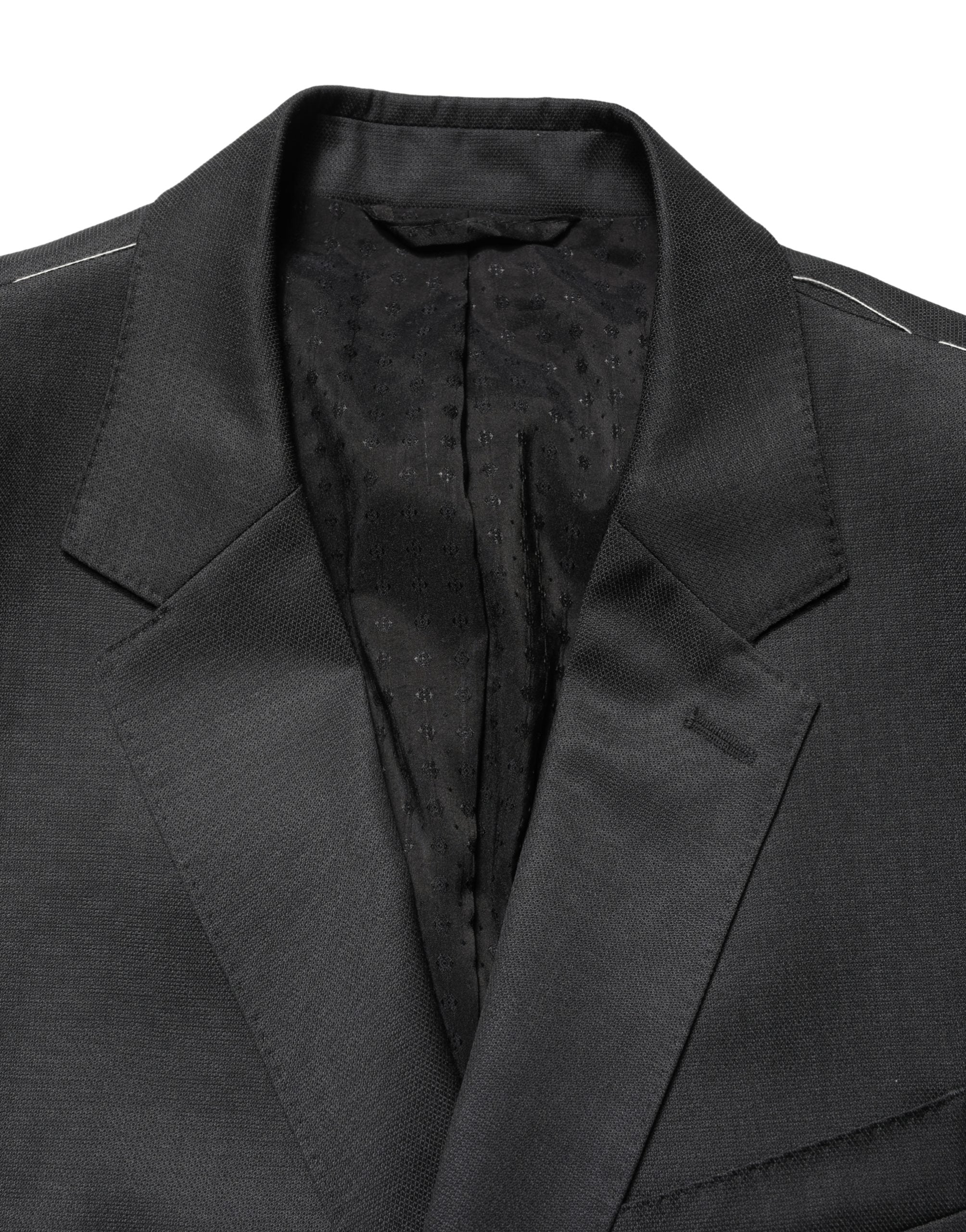 Black Wool 2 Buttons Formal 2 Piece Suit