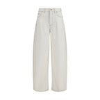 White Cotton High-Waisted Jean
