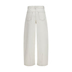 White Cotton High-Waisted Jean