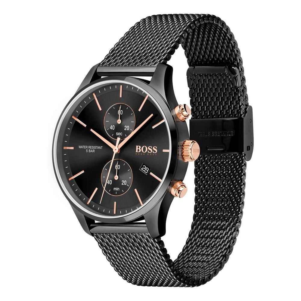 Black Stainless Steel Dress Watch