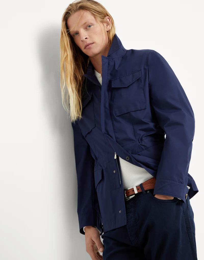 Blue Polyester Coat
