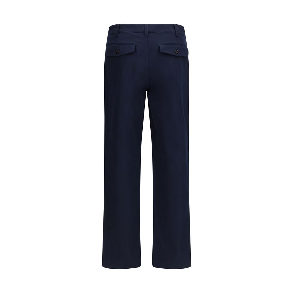Blue Cotton Chino Pants