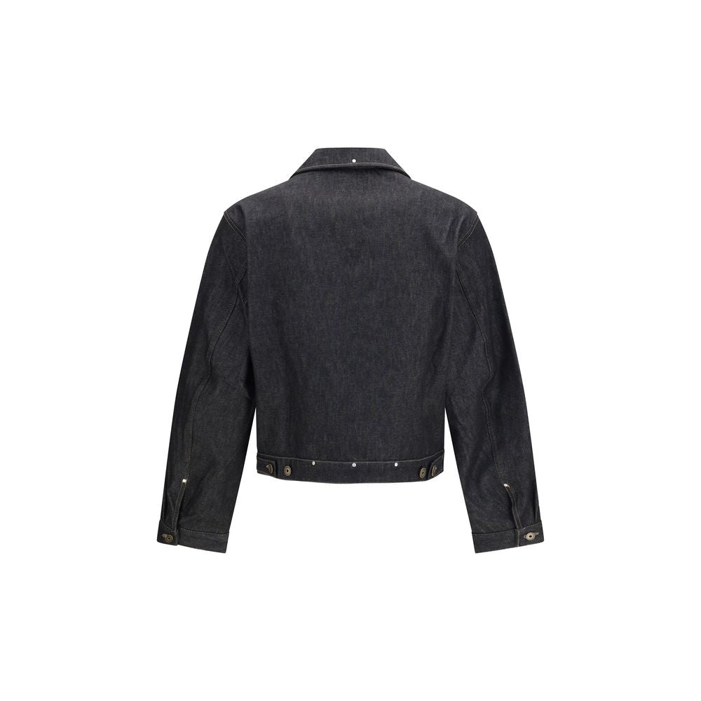 Black Cotton Denim Jacket