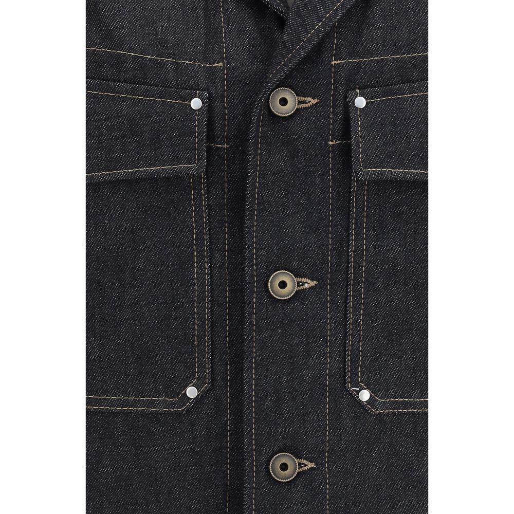 Black Cotton Denim Jacket