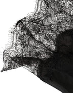 Black Silk Lace Lingerie Chemise Top Underwear