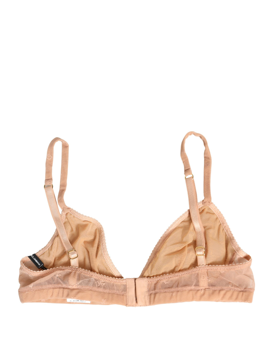 Beige Nylon Stretch Soft Cup Brassiere Underwear