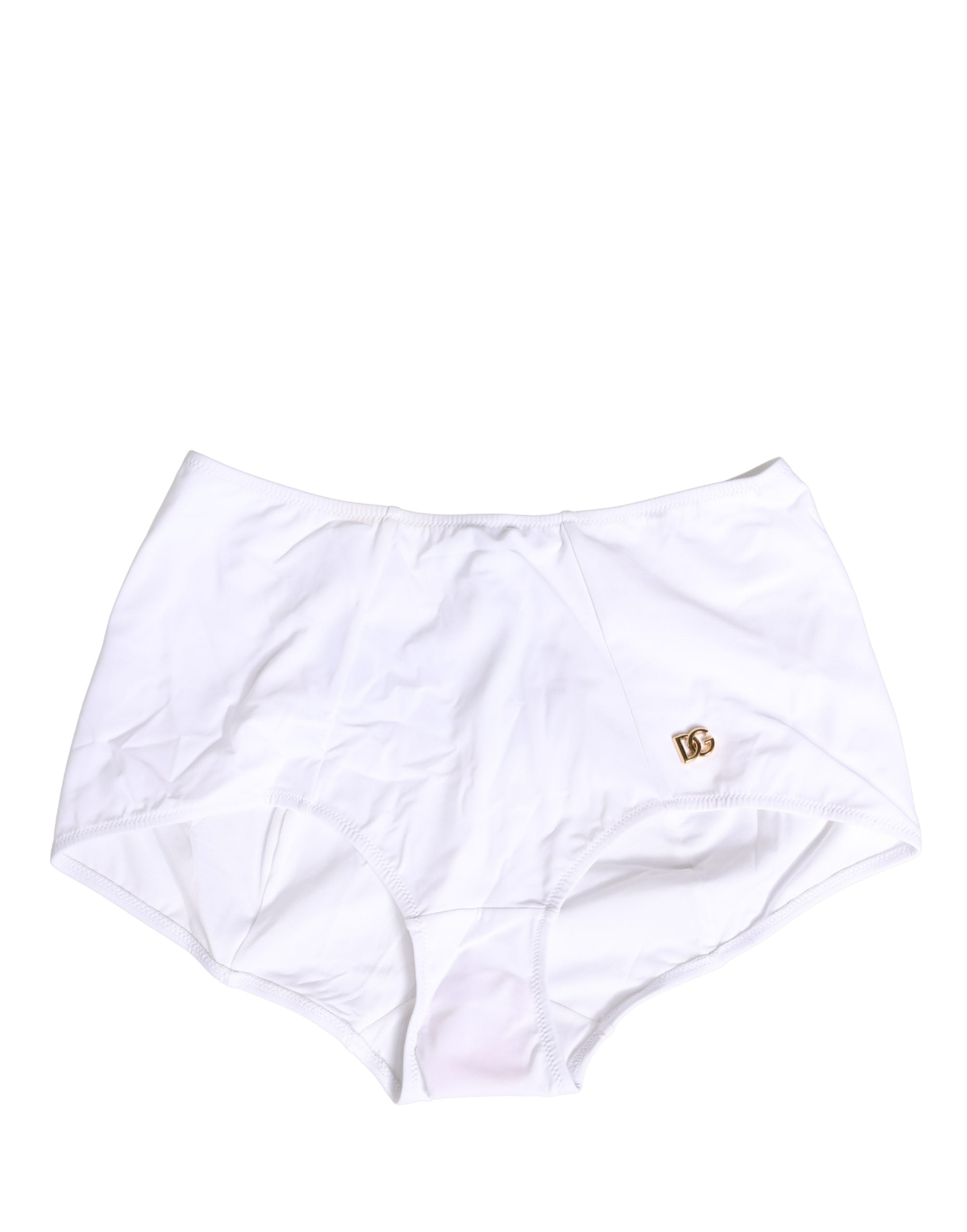 White Halter Top High Waist Bikini Bottom Swimwear