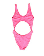 Pink Cut-Out High Leg One Piece Swimsuit Swimwear