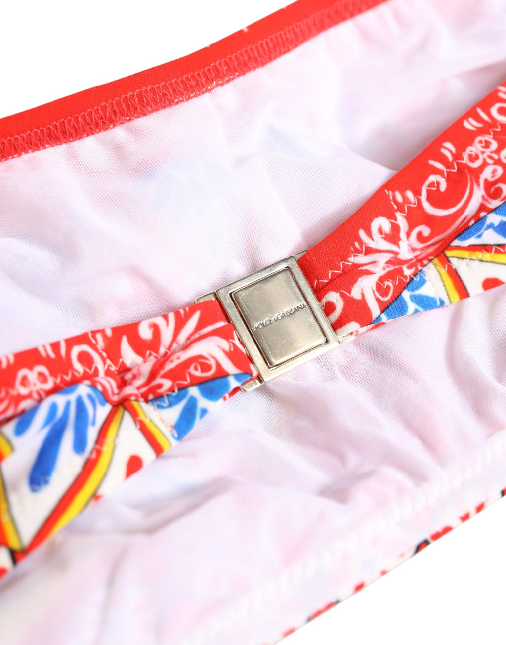 Multicolor Carretto Bandeau Swimsuit Top Swimwear