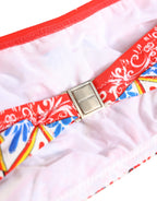 Multicolor Carretto Bandeau Swimsuit Top Swimwear