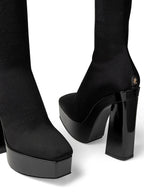 Black Fabric Over The Knee