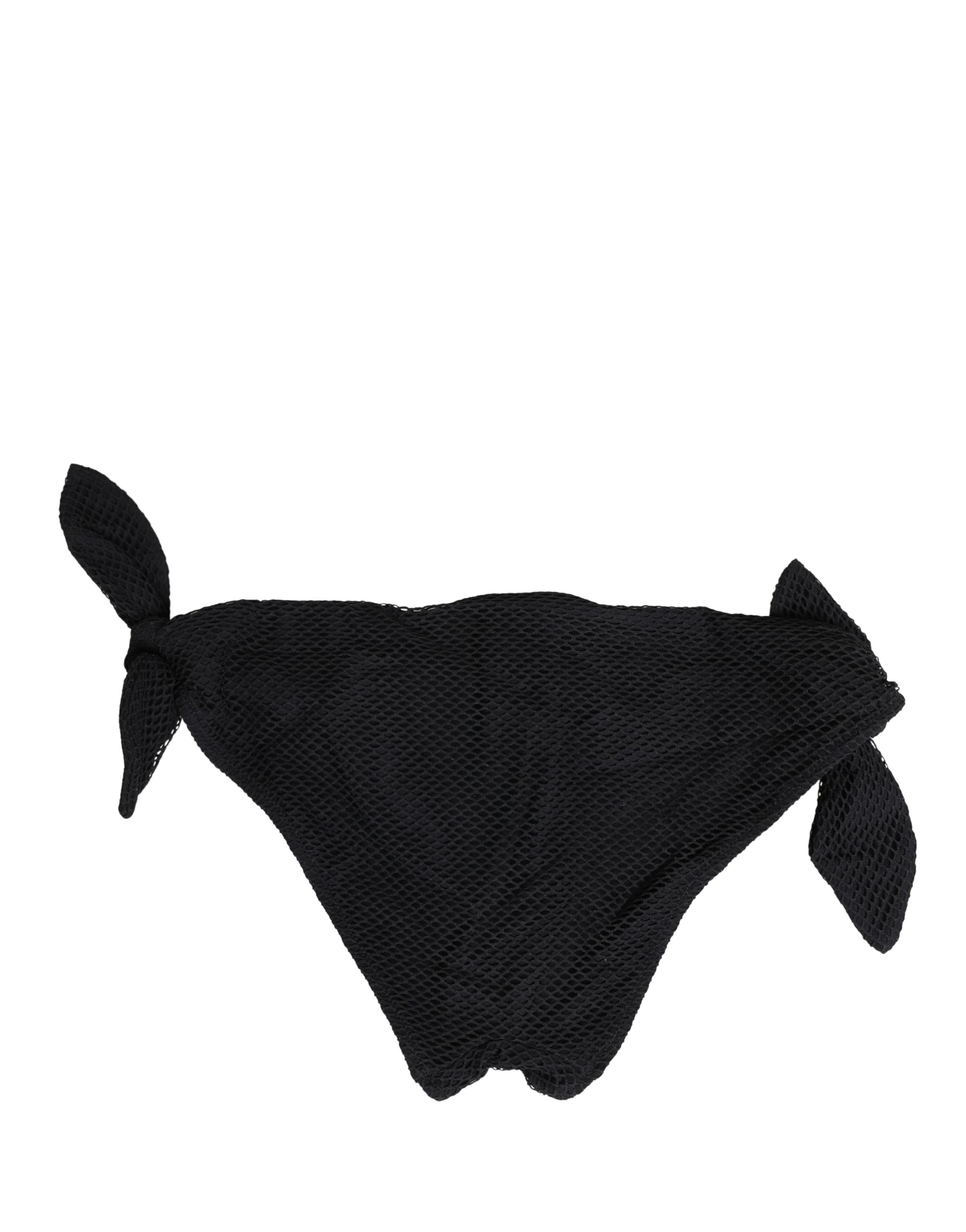 Swimwear Black Side-Tie Bikini Bottom DG Logo
