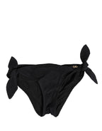 Swimwear Black Side-Tie Bikini Bottom DG Logo