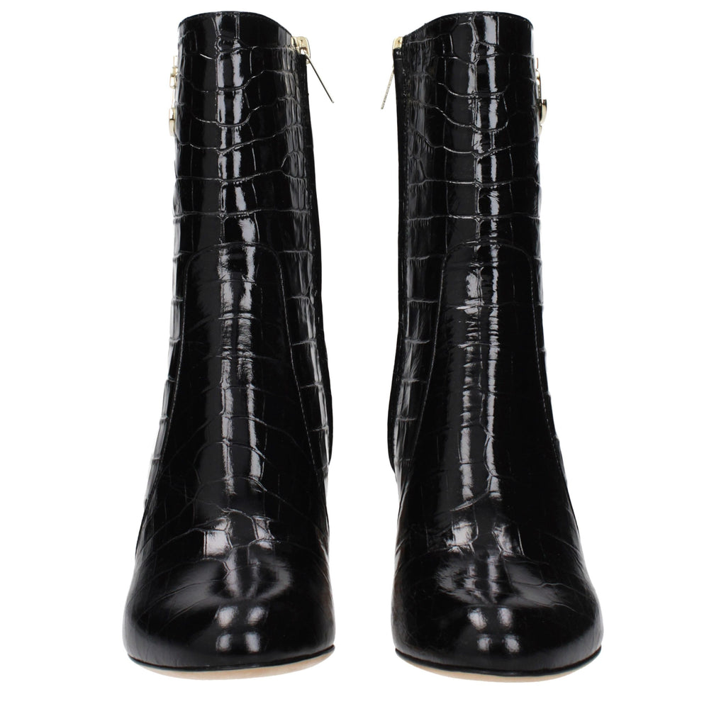 Black Leather Ankle Boots