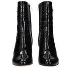 Black Leather Ankle Boots