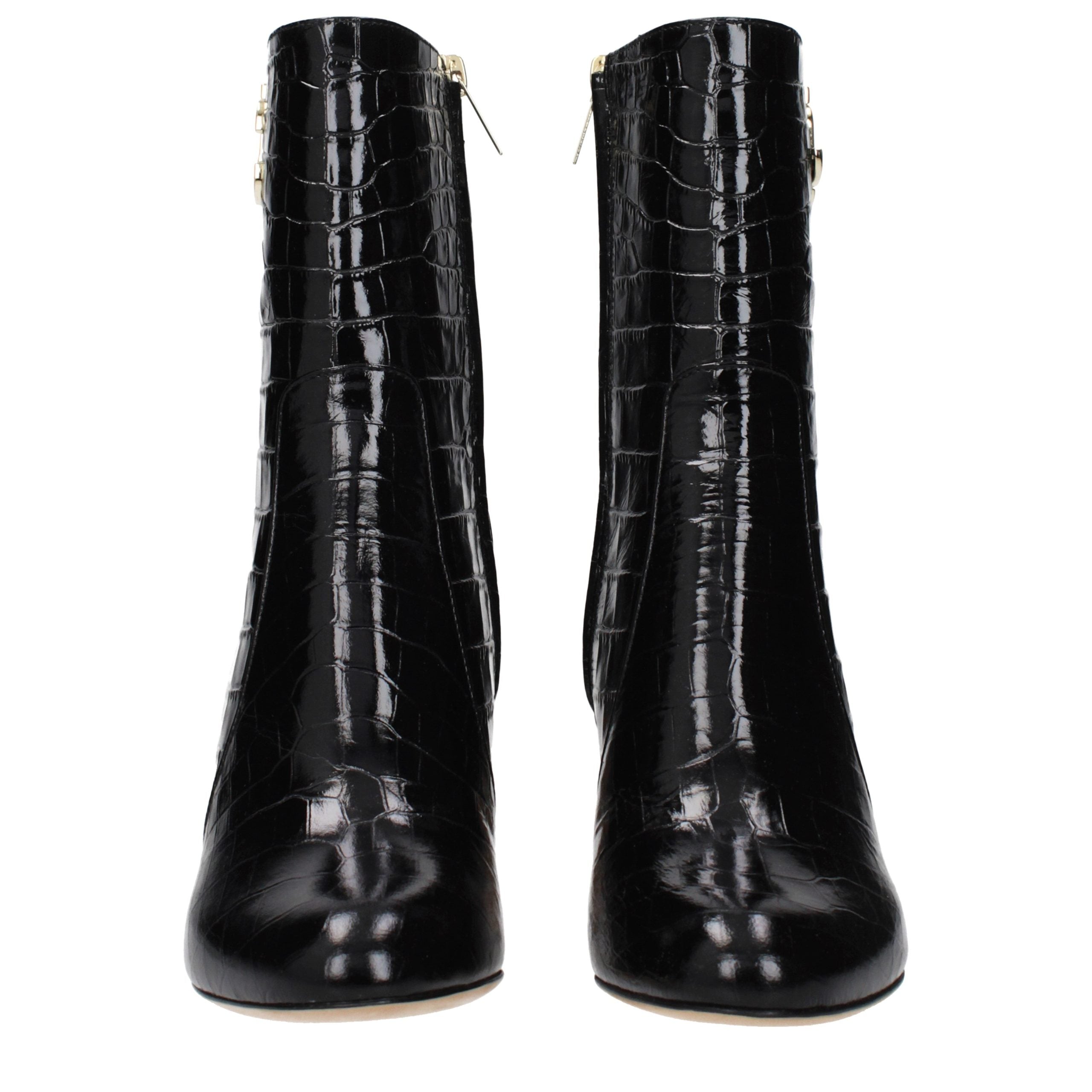 Black Leather Ankle Boots