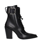 Black Leather Ankle Boots
