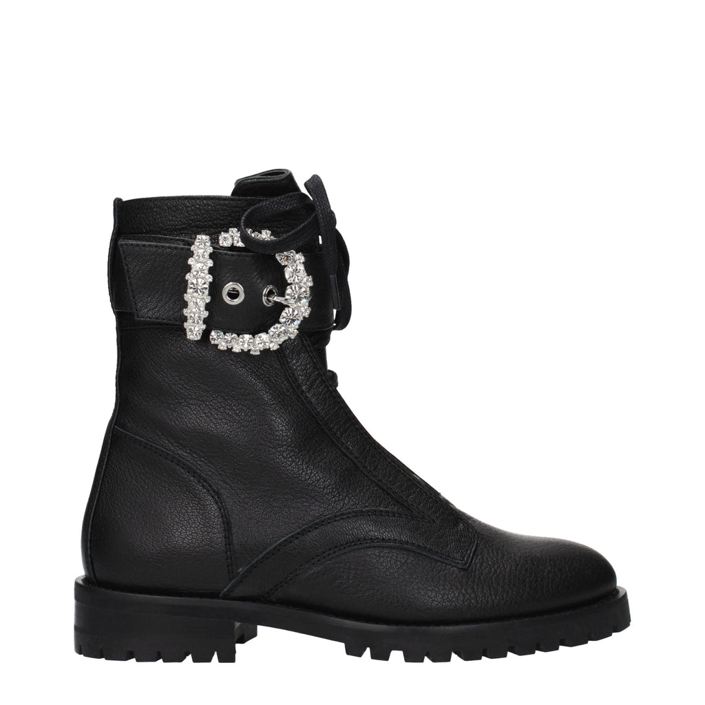 Black Leather Ankle Boots