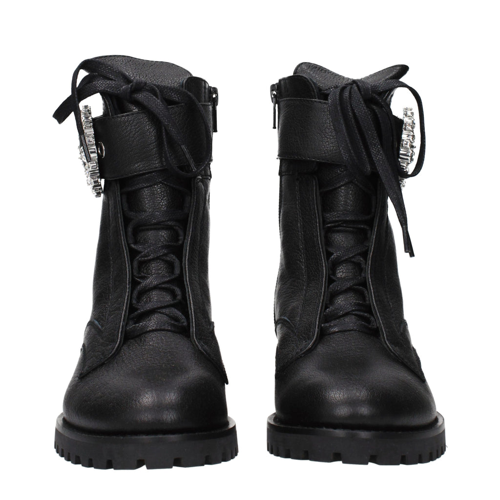 Black Leather Ankle Boots