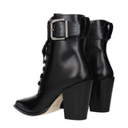 Black Leather Ankle Boots