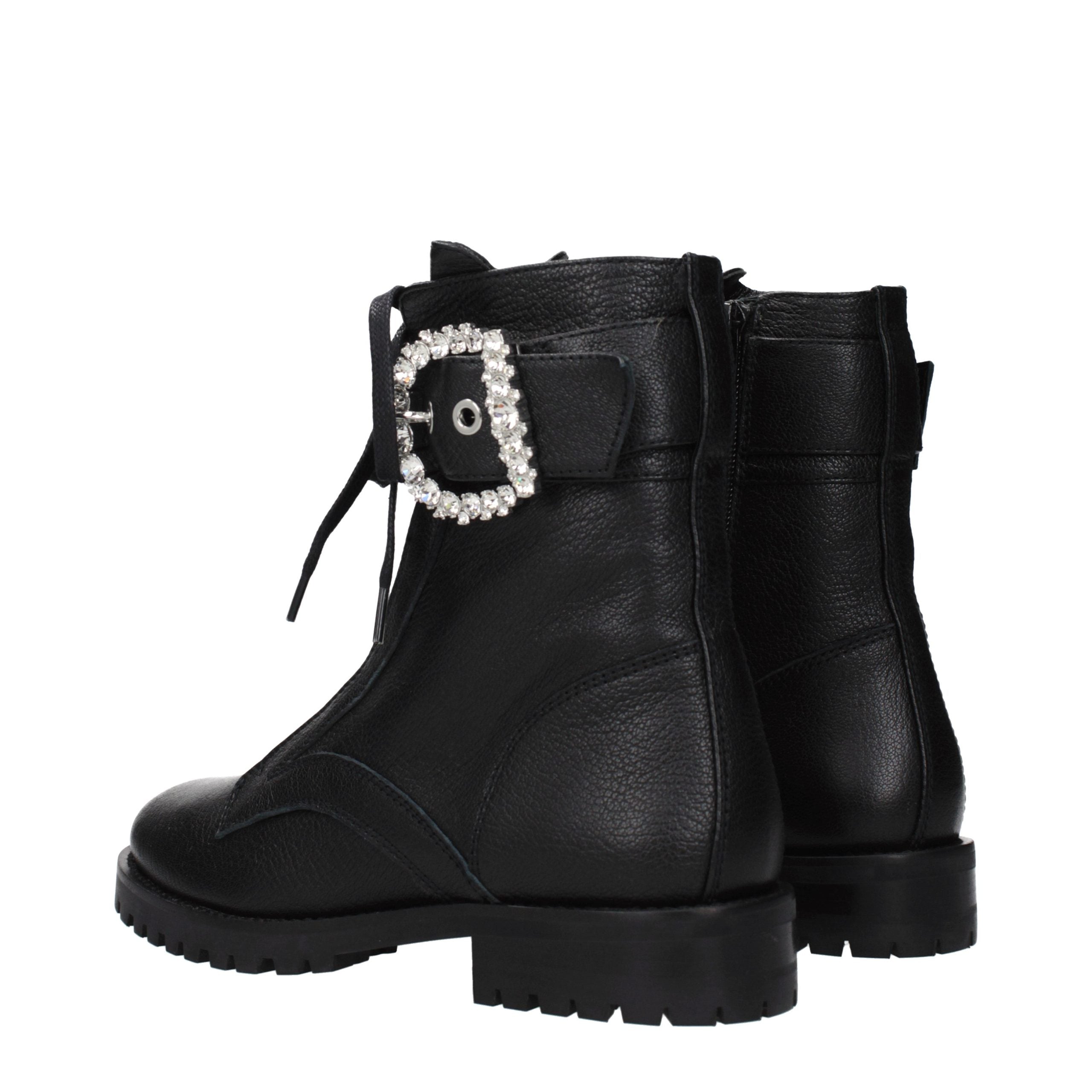 Black Leather Ankle Boots