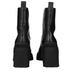 Black Leather Ankle Boots