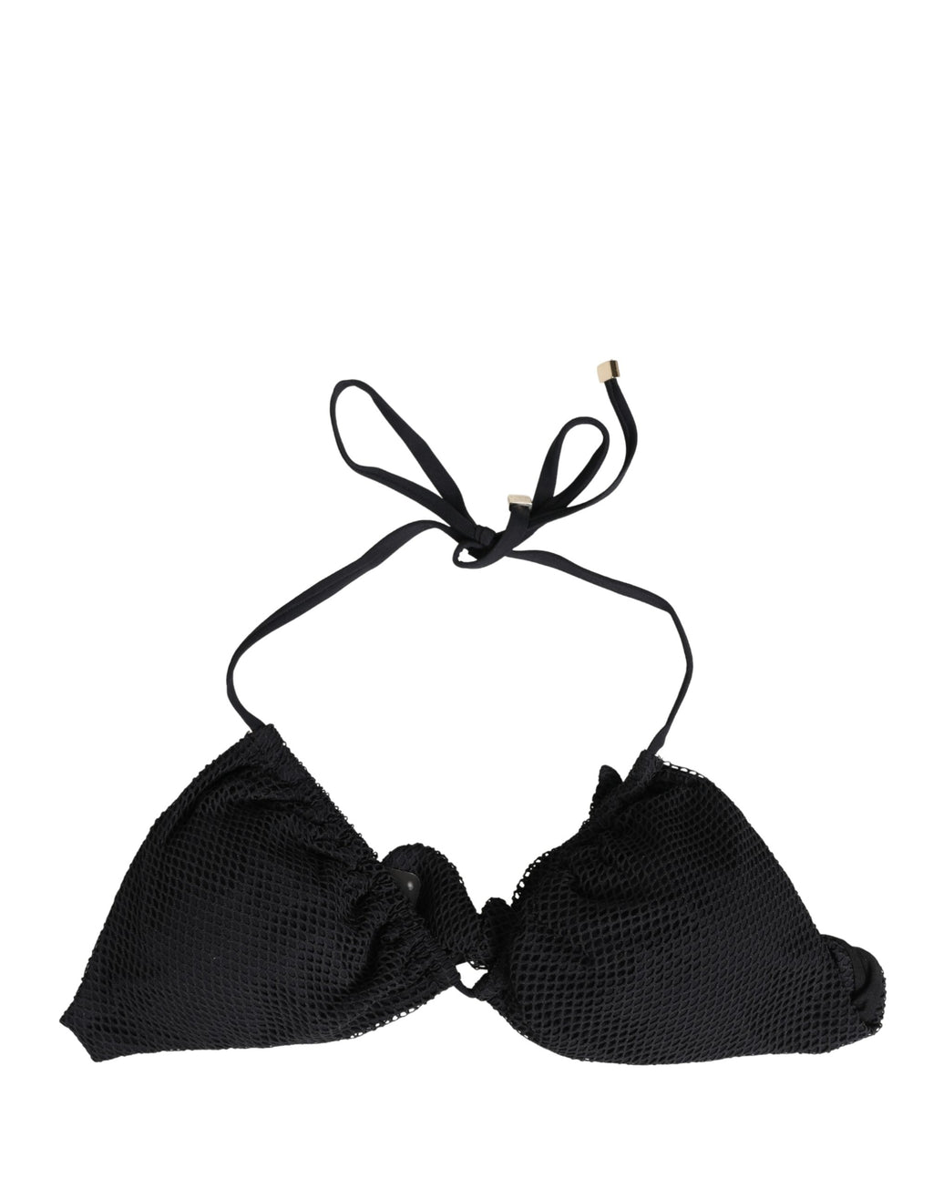 Black Padded Triangle Halter Bikini Top Swimwear