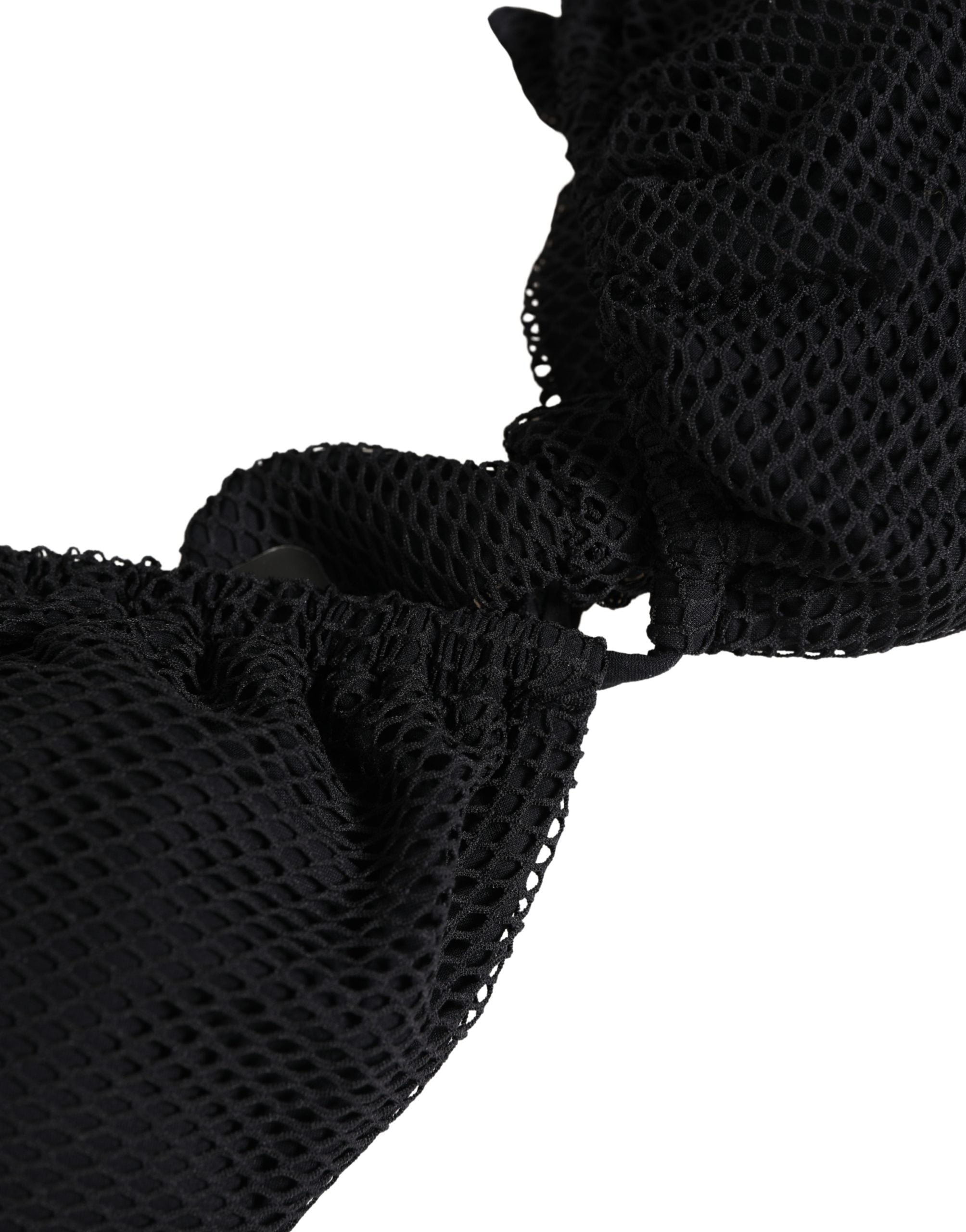 Black Padded Triangle Halter Bikini Top Swimwear