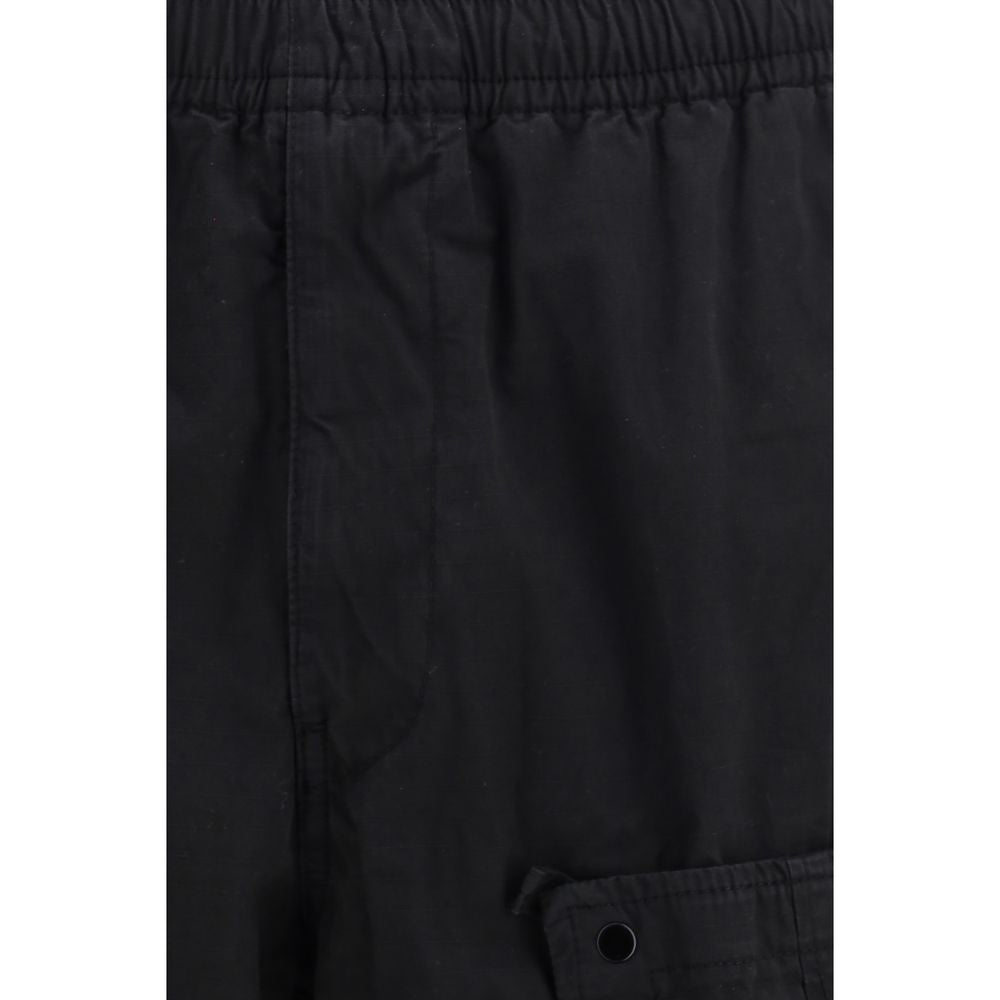 Black Cotton Cargo Pants
