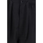 Black Linen Bottoms Sleepwear