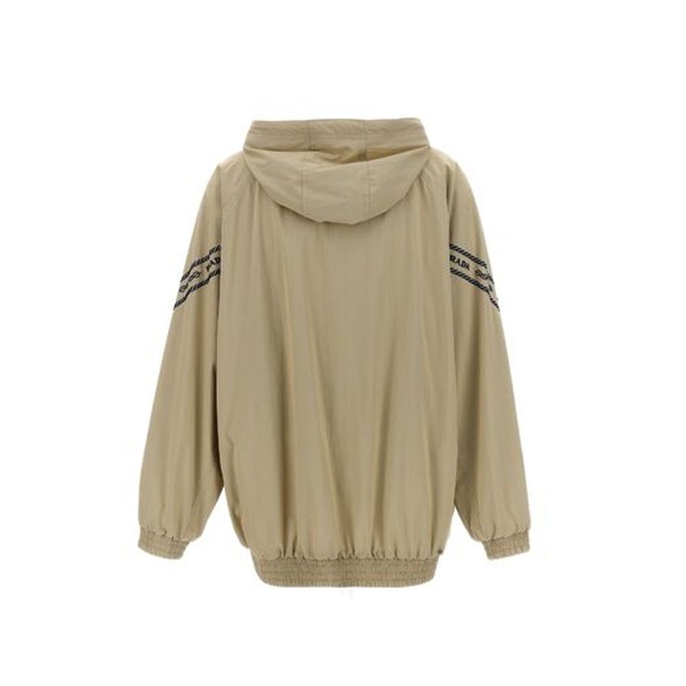 Beige Cotton Shell Jacket