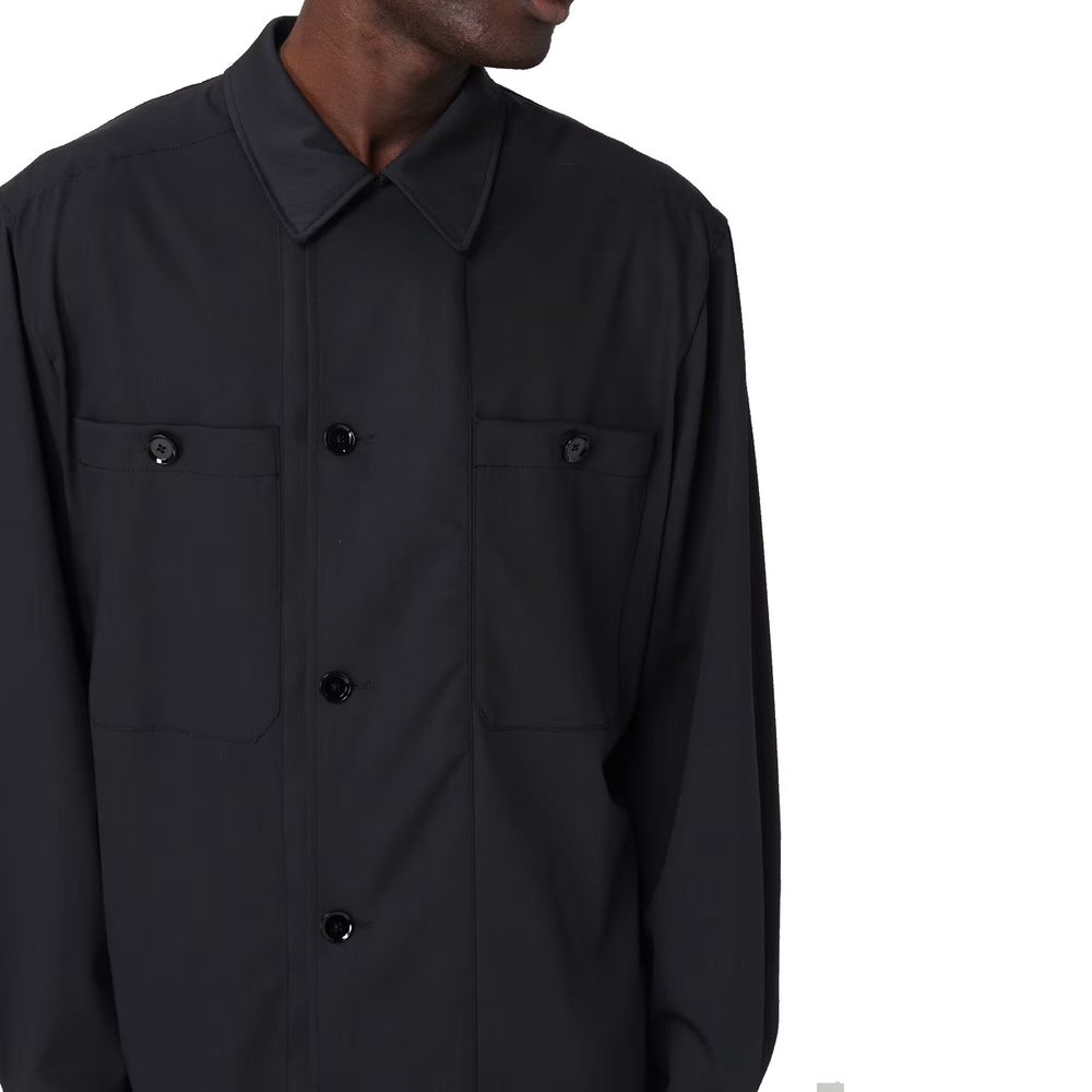 Black Virgin Wool Coat