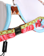 Multicolor Floral Print Halter Bikini Top Swimwear